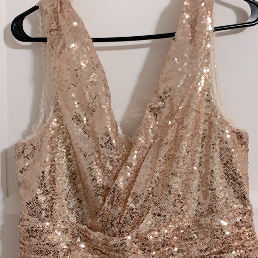 Rose Gold Sequined Dress